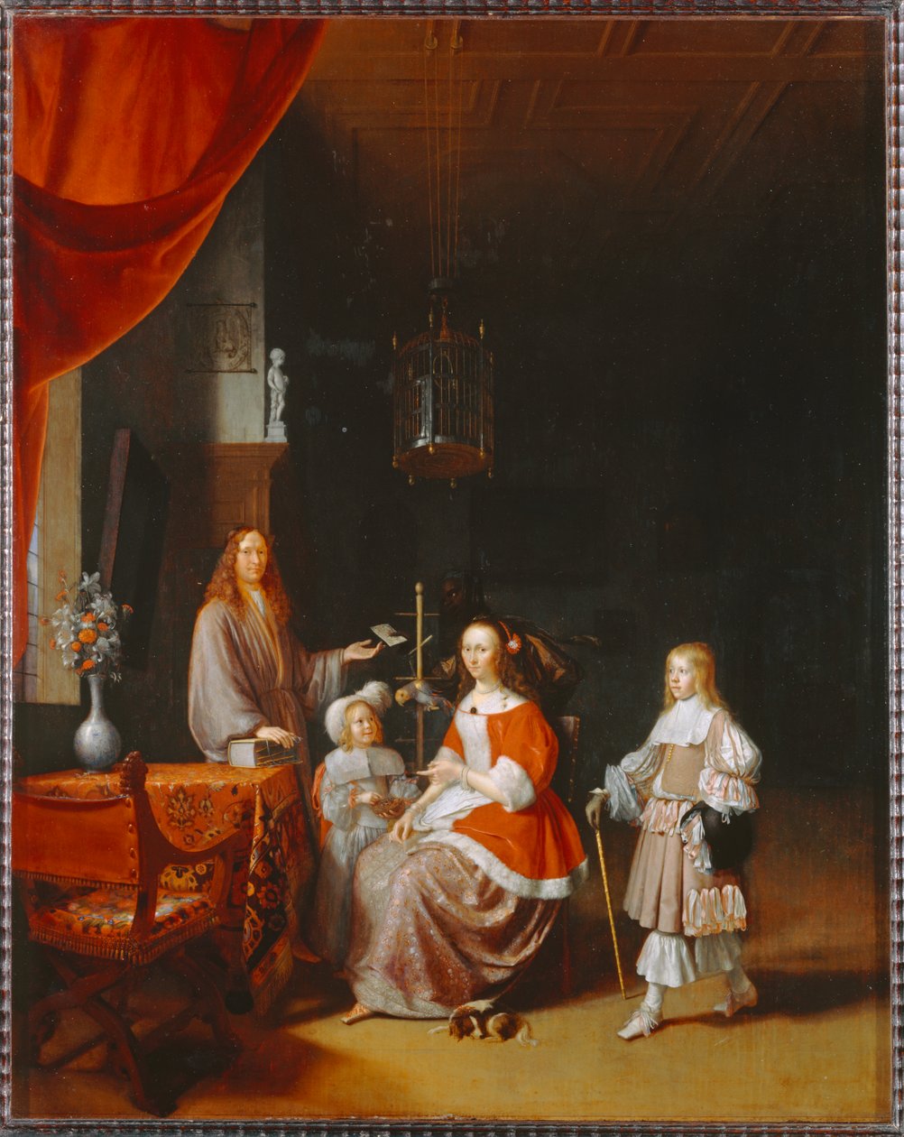 Frans Meerman, bysekretær i Leiden, og hans familie ... af Pieter van Slingelandt
