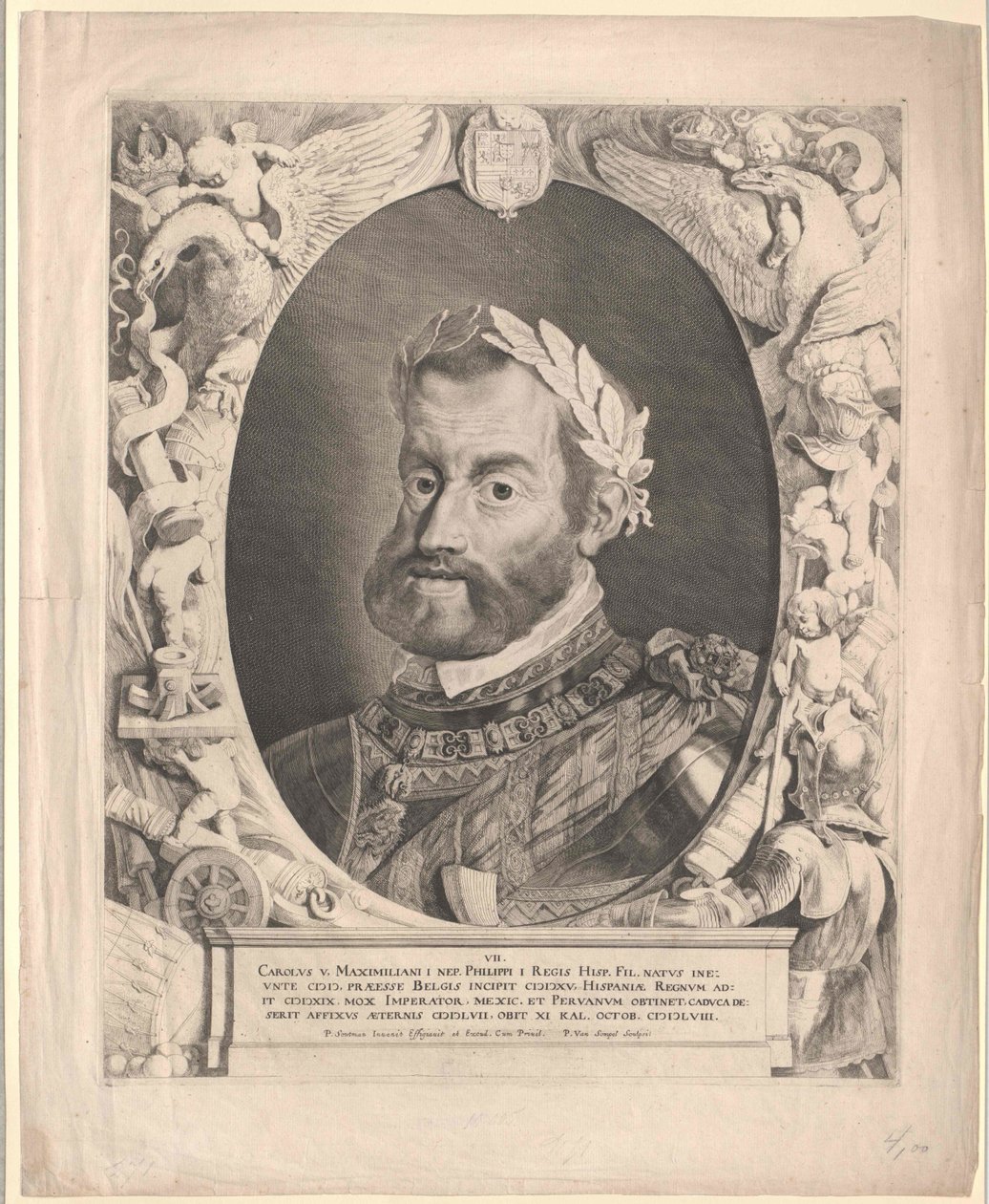 Den hellige romerske kejser Karl V (print) af Pieter van Sompel