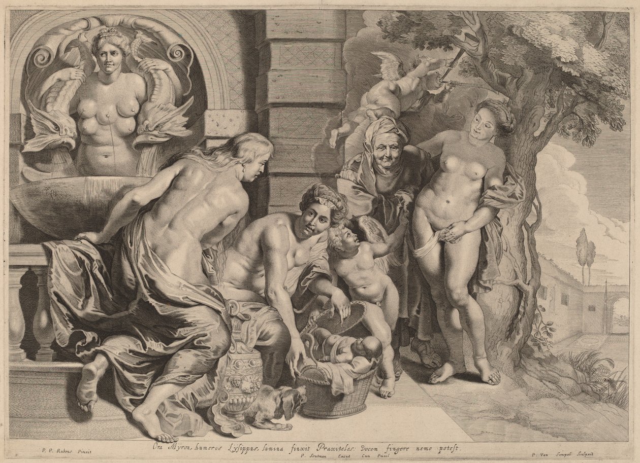 Erichthonius i sin kurv af Pieter van Sompel after Sir Peter Paul Rubens