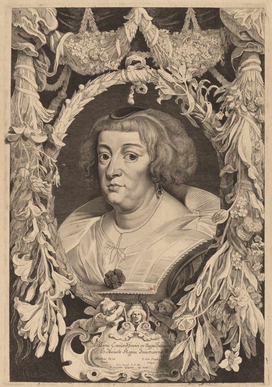 Marie de Medici af Pieter van Sompel and Pieter Claesz Soutman after Sir Anthony