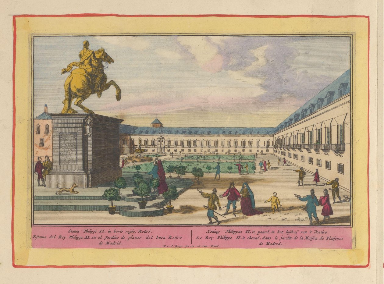 Rytterstatue af Philip II i Madrid Kong Philip II til hest, i forlystelseshaven 