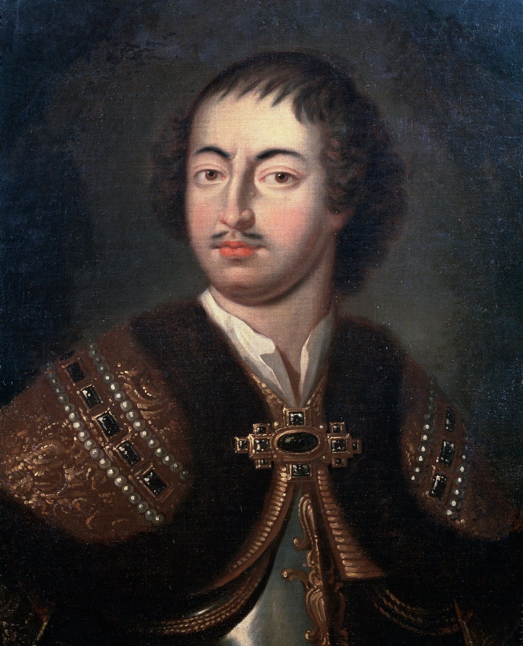 Portræt af russisk kejser Peter den Store (maleri af Pieter van der (after) Werff