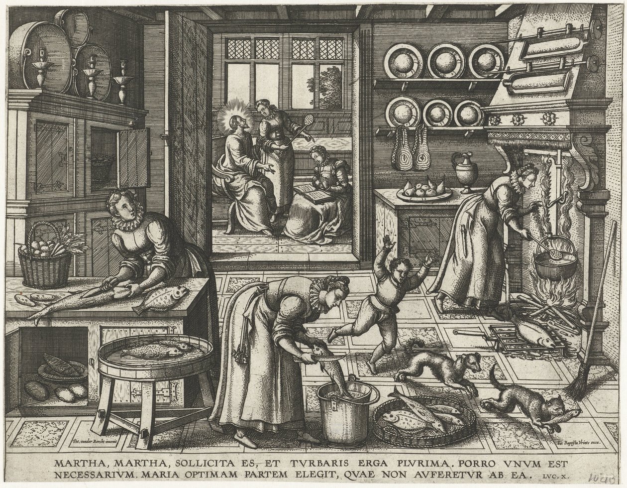 Kristus i Marthas og Marias hus af Pieter van der Borcht (I)