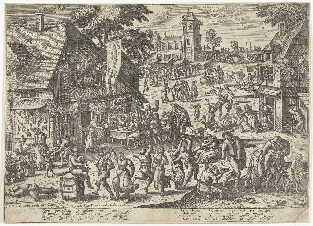 Fest for Sankt Sebastian-lauget af Pieter van der Borcht (I)