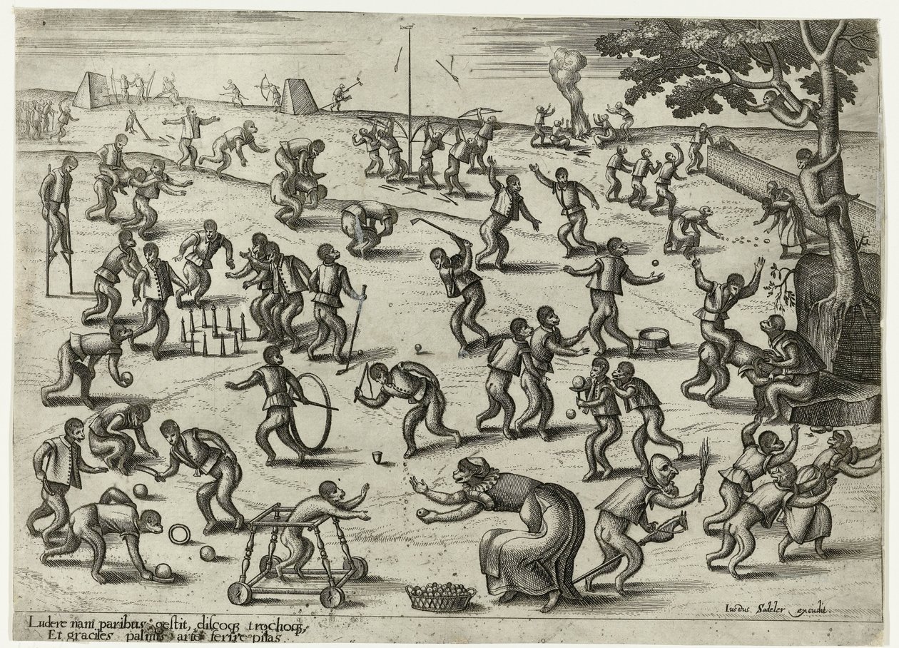børns spil Abespil (serietitel) af Pieter van der Borcht (I)