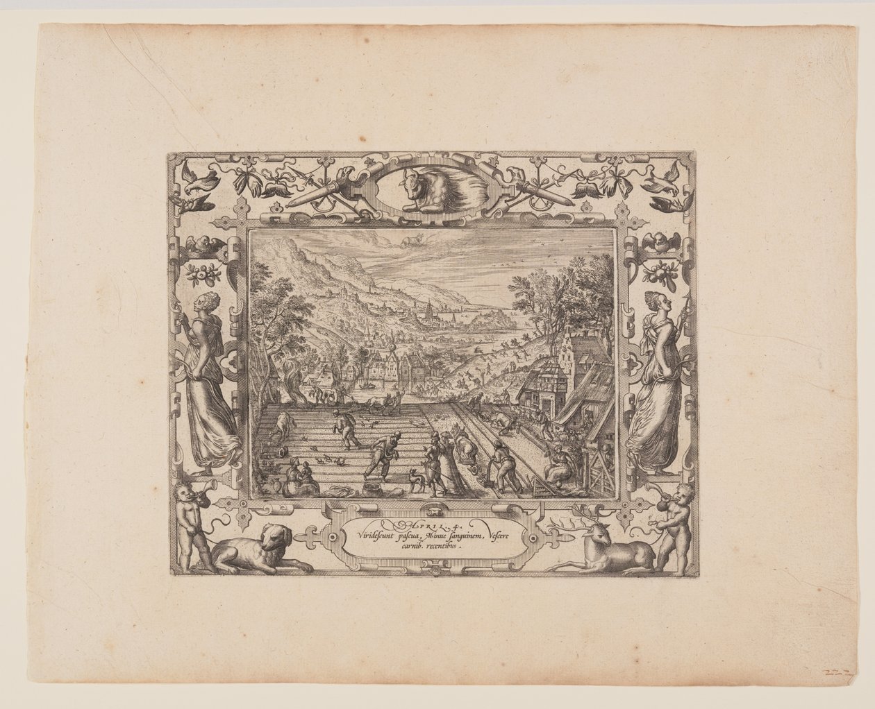 April, fra De tolv måneder af Pieter van der Borcht