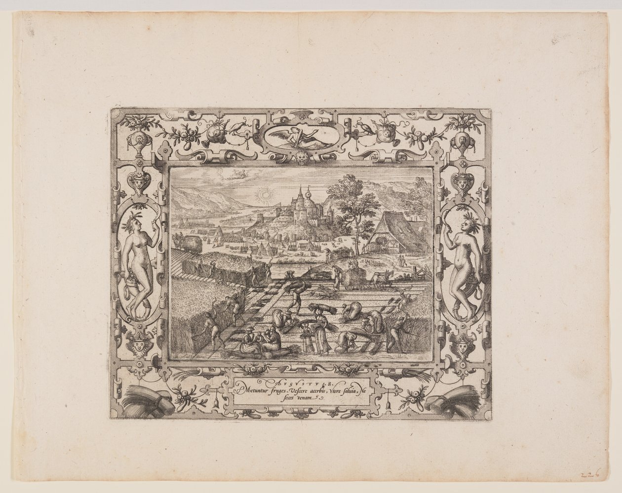 August, fra De tolv måneder af Pieter van der Borcht