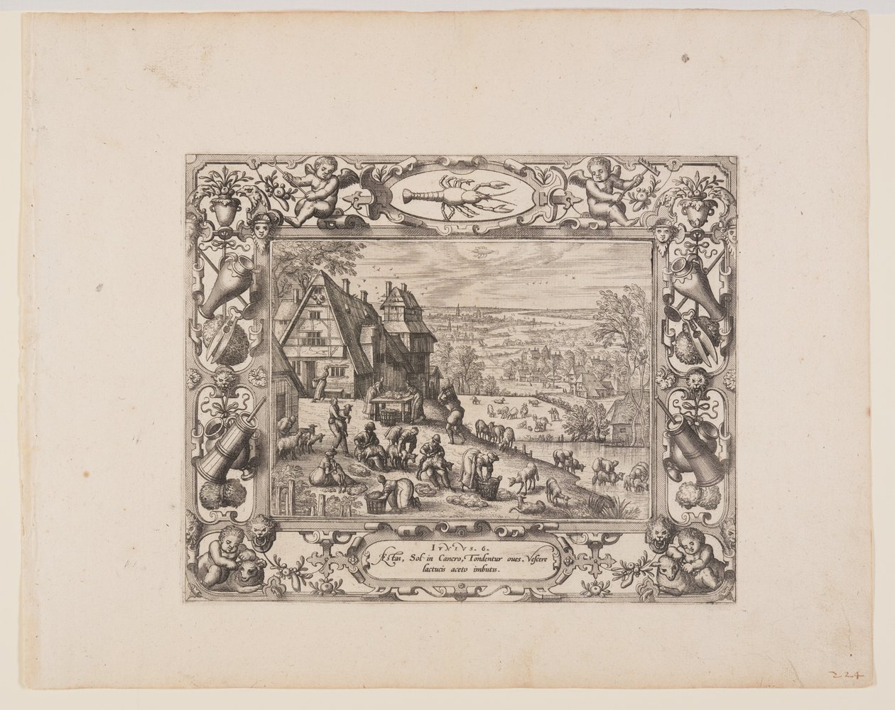 Juni, fra De tolv måneder af Pieter van der Borcht