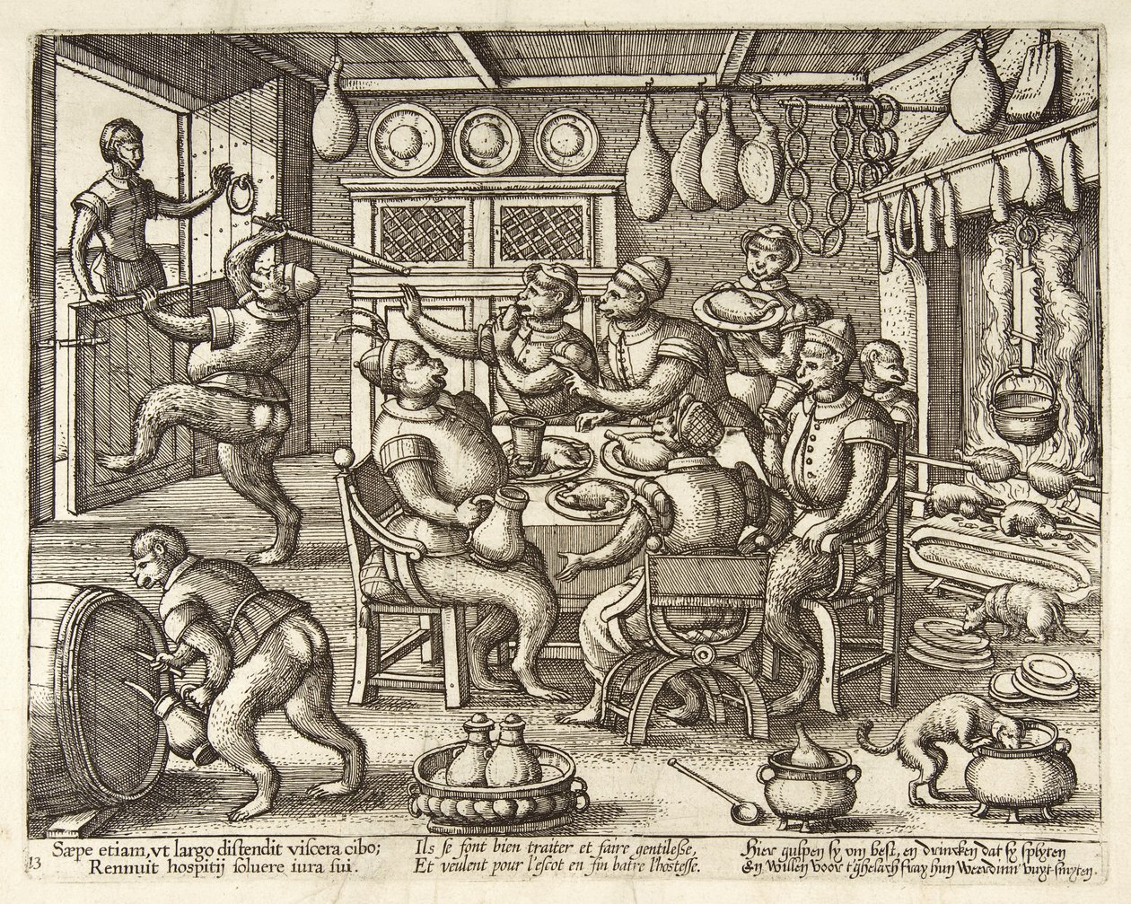 The Fat Kitchen, pub. C. 1585 af Pieter van der Borcht
