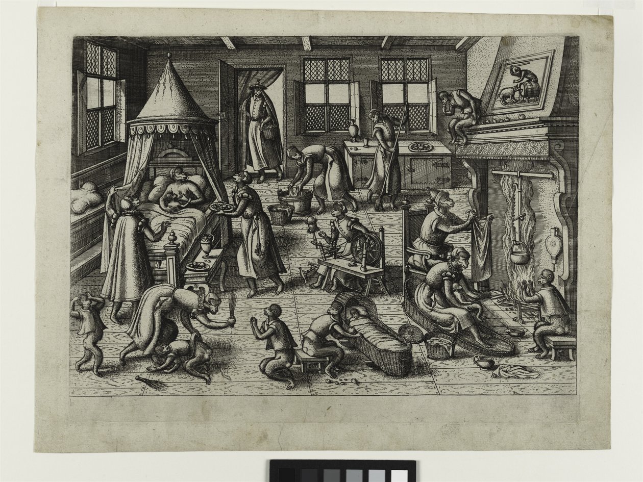 The Nursery, ca. 1585 (radering) af Pieter van der Borcht