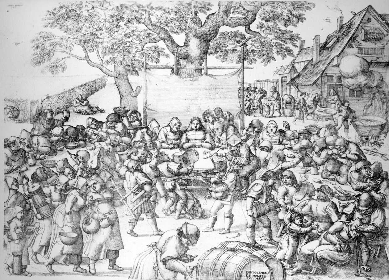 Bryllupsfesten, 1560 af Pieter van der Borcht