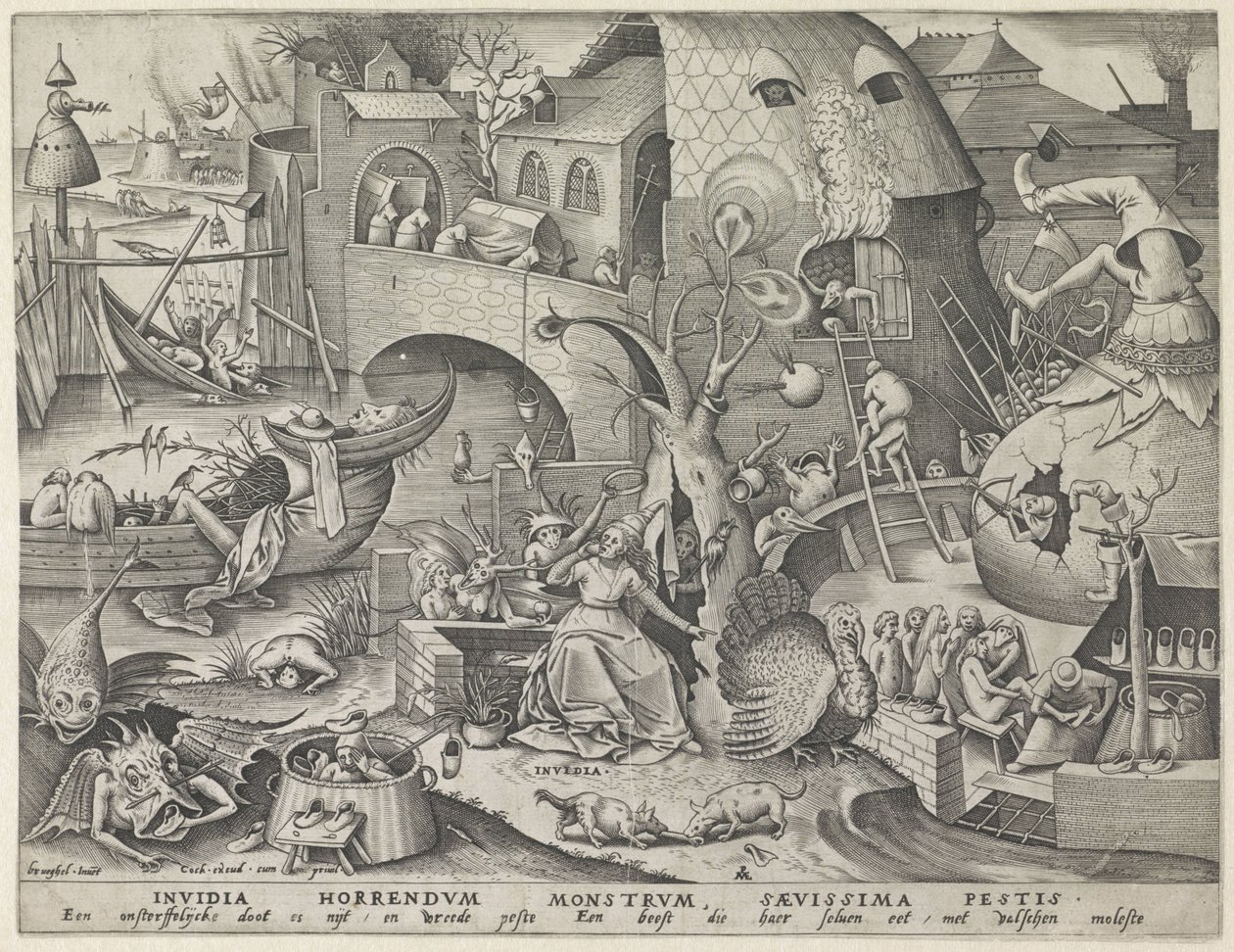 Misundelse Invidia (titel på objekt) The Seven Deadly Sins (serietitel) af Pieter van der Heyden