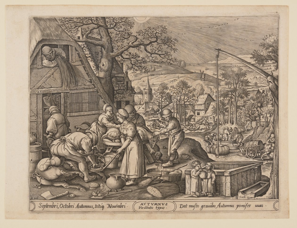 Efterår, fra De fire årstider af Pieter van der Heyden