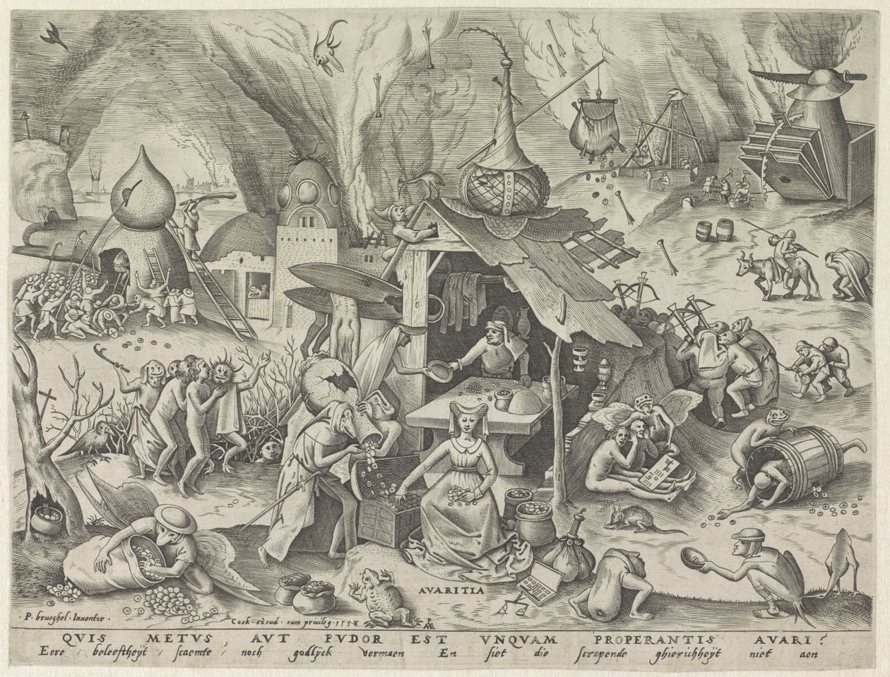 griskhed Avaritia (titel på objekt) The Seven Deadly Sins (serietitel) af Pieter van der Heyden