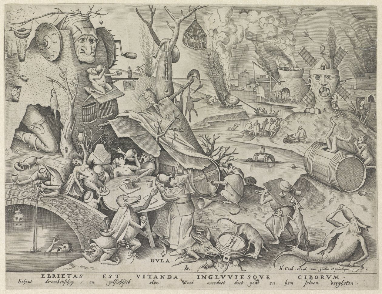 frådseri Gula (titel på objekt) The Seven Deadly Sins (serietitel) af Pieter van der Heyden