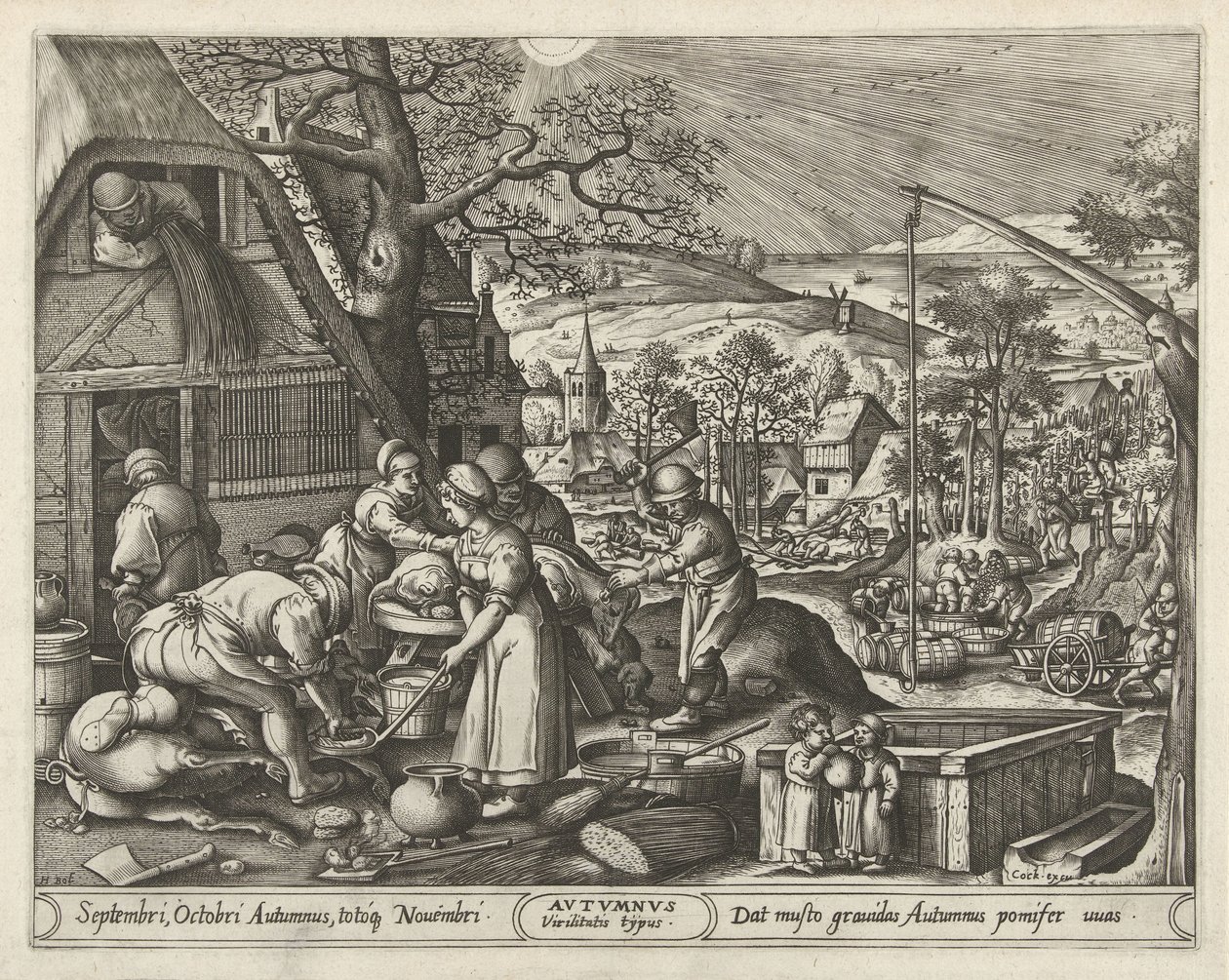 Efterår Efterår (titel på objekt) De fire årstider (serietitel) af Pieter van der Heyden