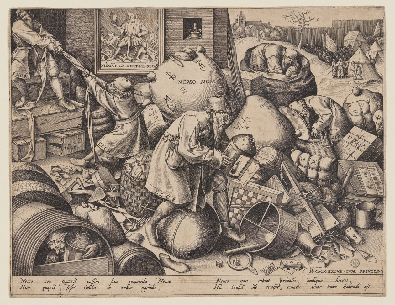 "Nemo Non" (Hver mand søger sin egen fortjeneste) af Pieter van der Heyden