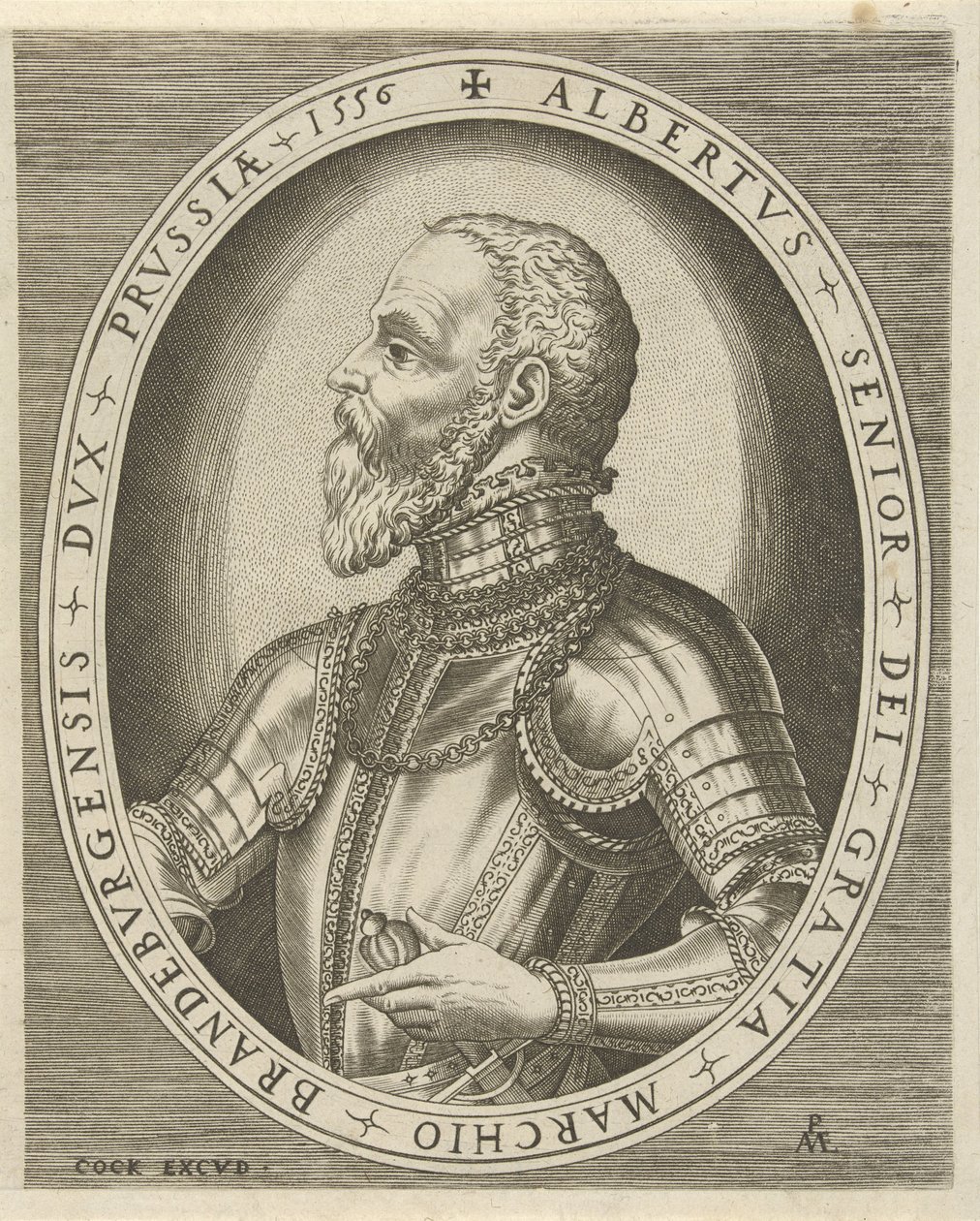 Portræt af Albrecht Friedrich, markgreve af Brandenburg Portrætter af linealer (serietitel) af Pieter van der Heyden