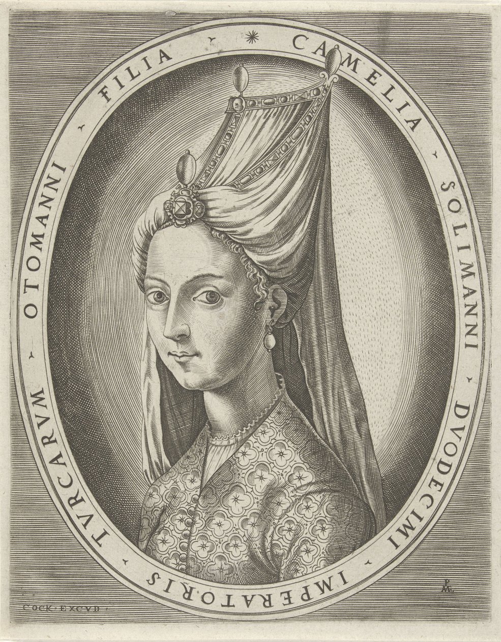 Portræt af Amalia, datter af Suleyman I den Store Portrætter af linealer (serietitel) af Pieter van der Heyden