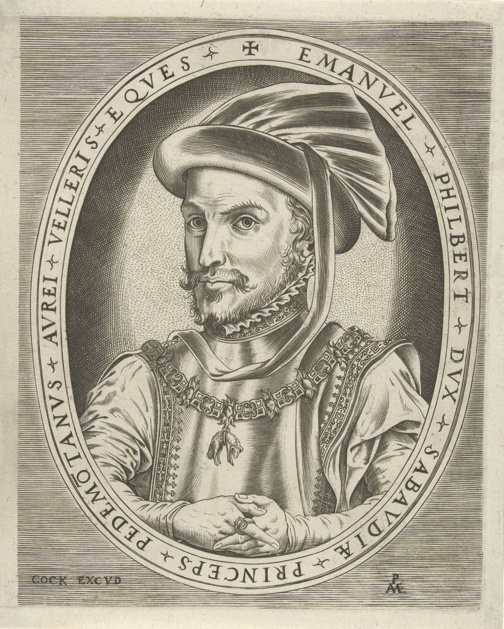 Portræt af Emanuel Philibert, hertug af Savoyen Portrætter af linealer (serietitel) af Pieter van der Heyden