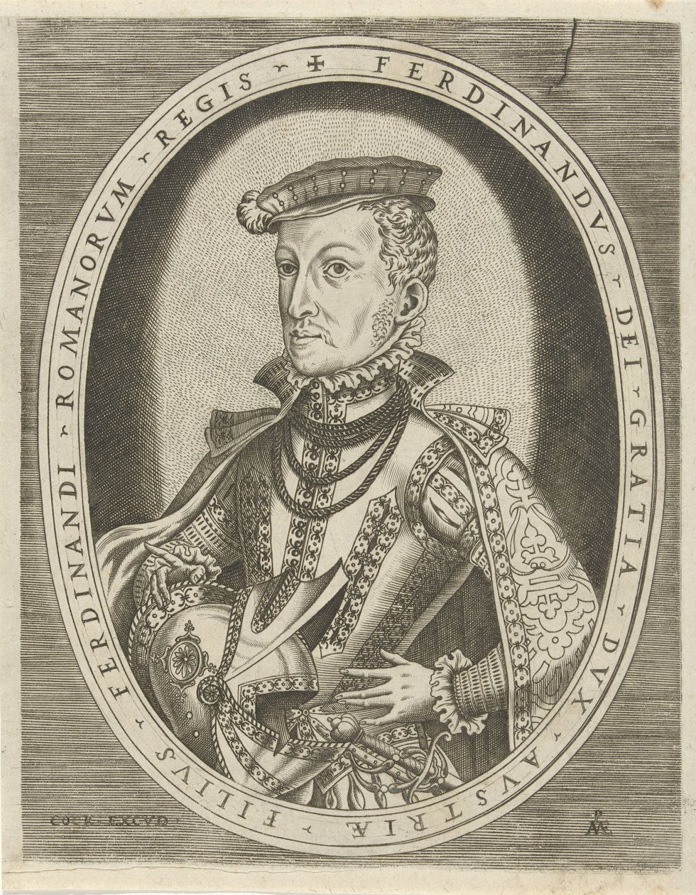 Portræt af Ferdinand II af Tyrol Portrætter af linealer (serietitel) af Pieter van der Heyden