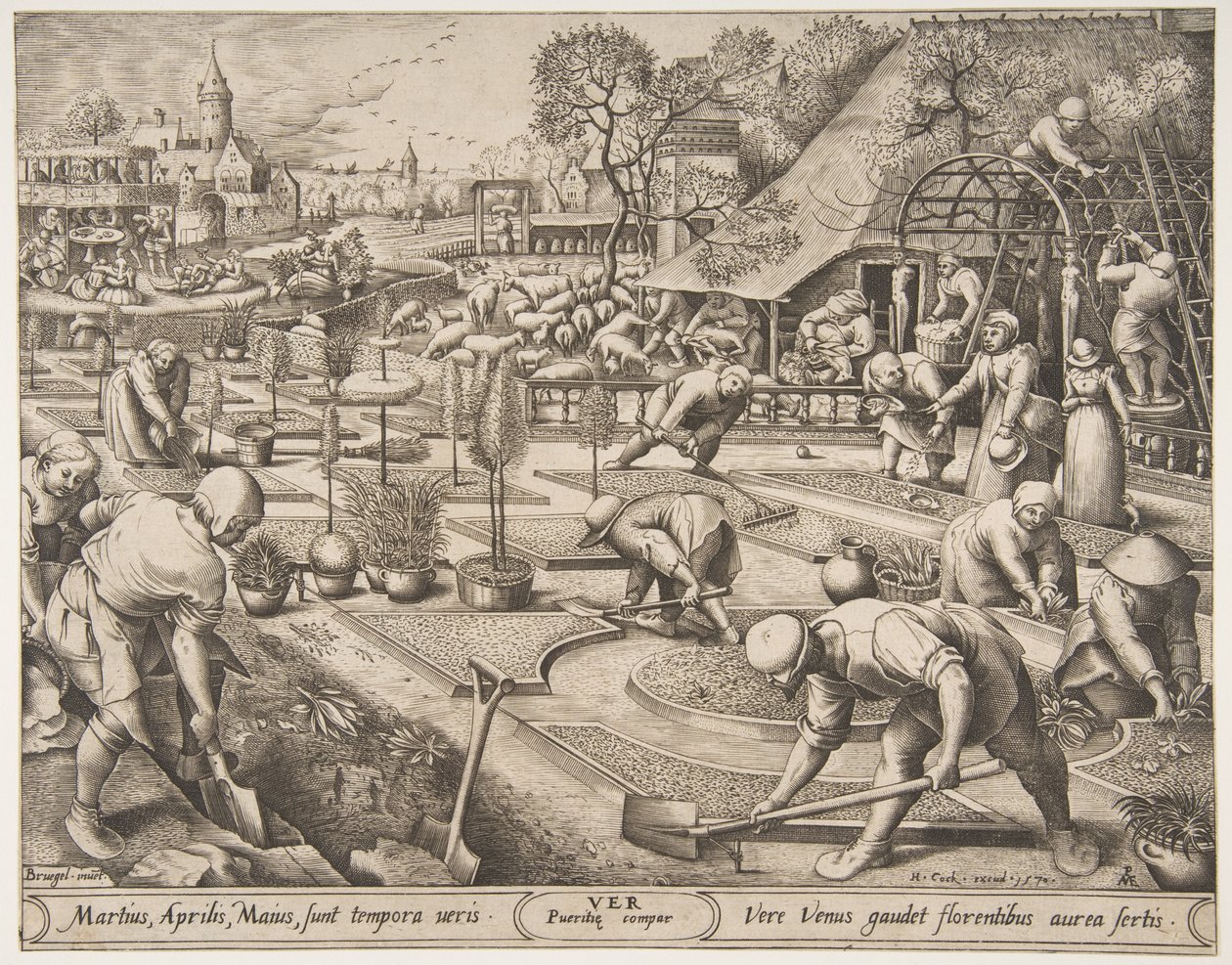 Spring Ver fra Årstiderne, 1570. af Pieter van der Heyden