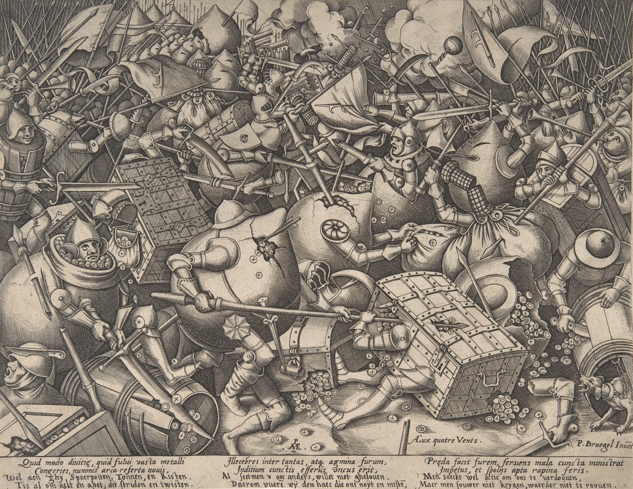 Slaget om penge efter 1570. af Pieter van der Heyden