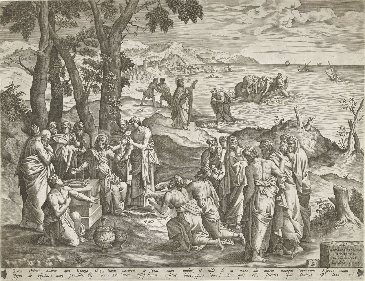 Mirakuløst fiskeri og mirakuløst fodring af Pieter van der Heyden