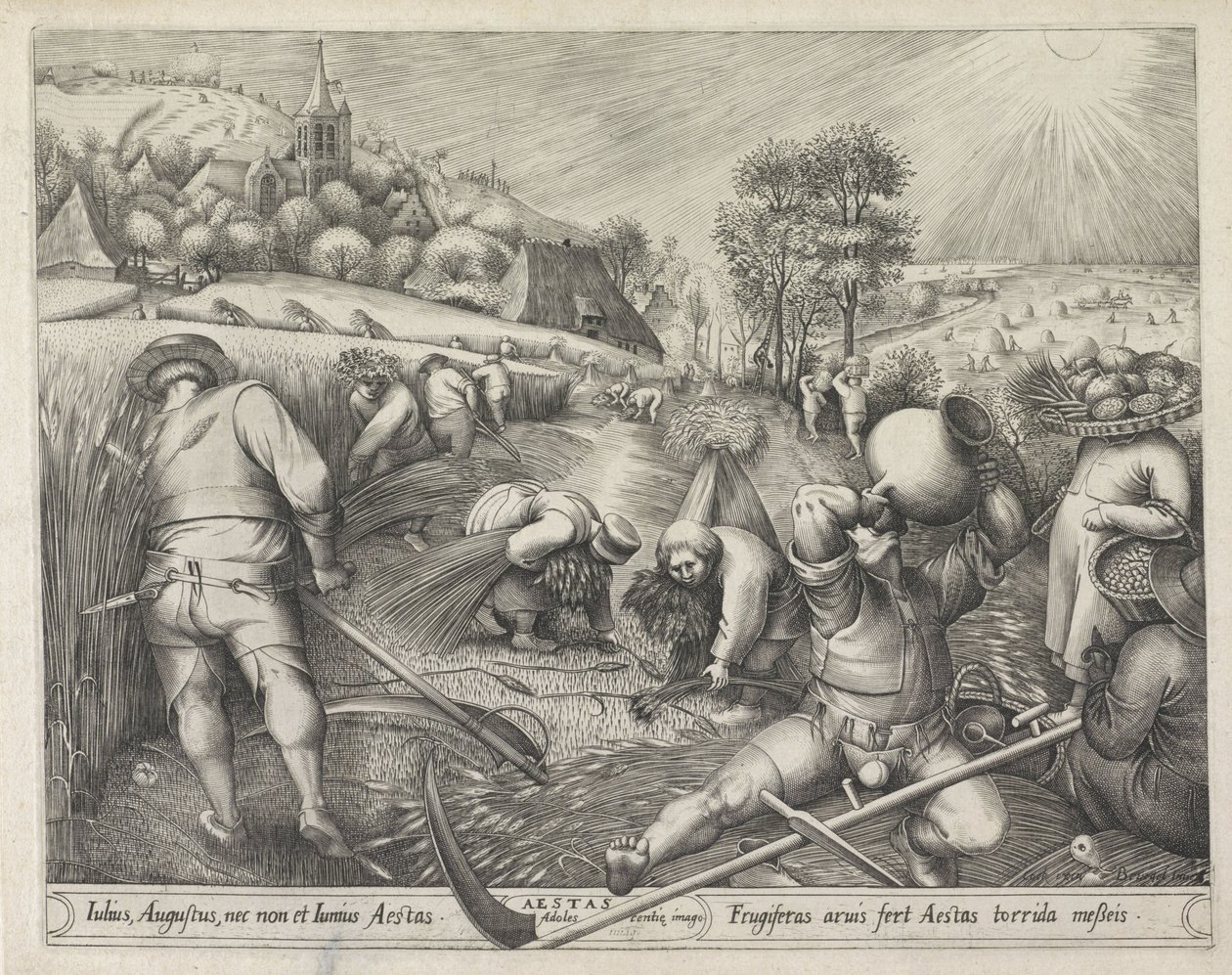 Sommer Aestas (titel på objekt) De fire årstider (serietitel) af Pieter van der Heyden