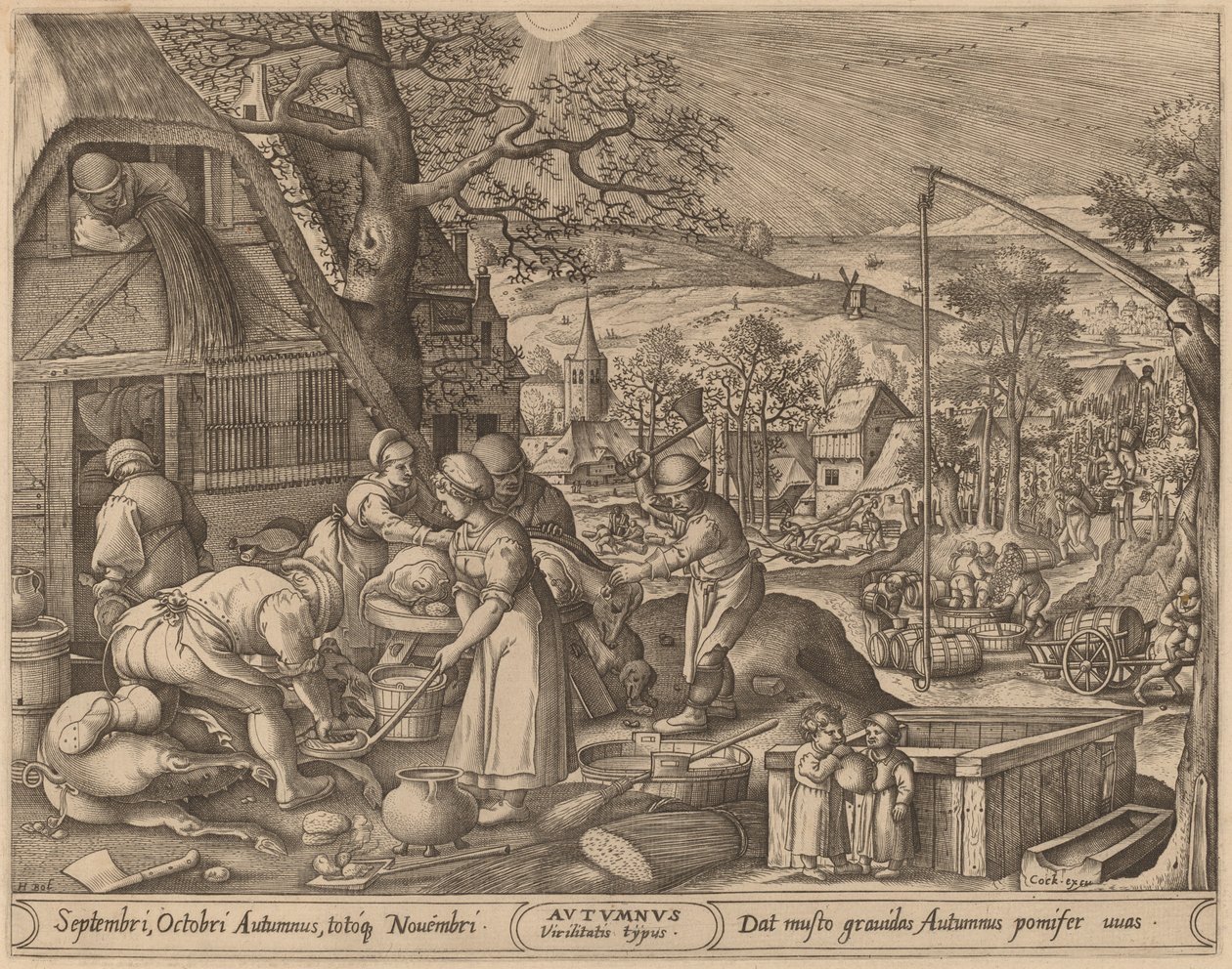 Efterår af Pieter van der Heyden after Hans Bol