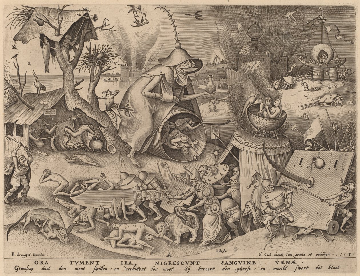 Vrede af Pieter van der Heyden after Pieter Bruegel the Elder