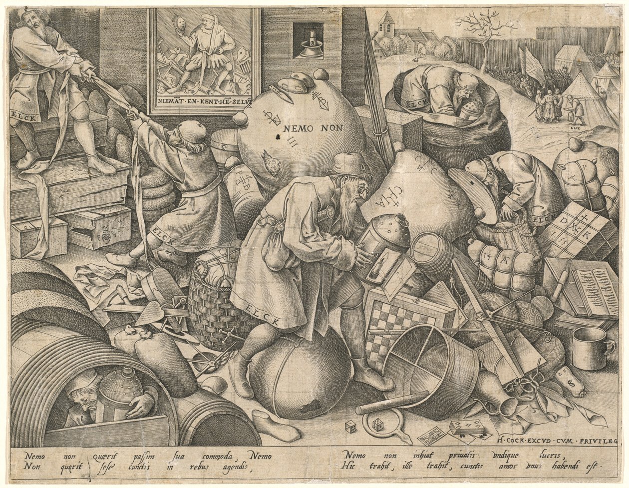 Hver mand af Pieter van der Heyden after Pieter Bruegel the Elder