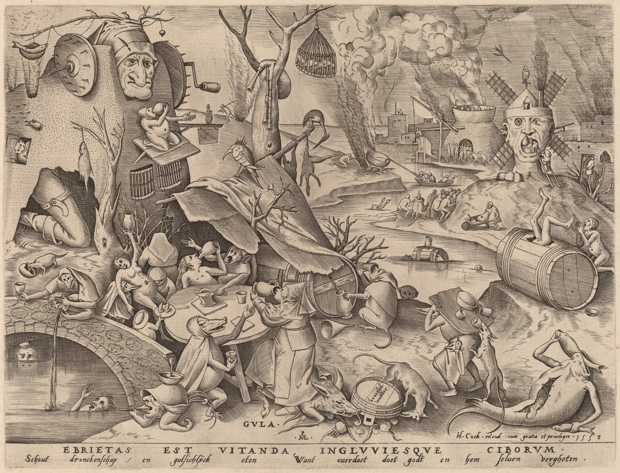 frådseri af Pieter van der Heyden after Pieter Bruegel the Elder