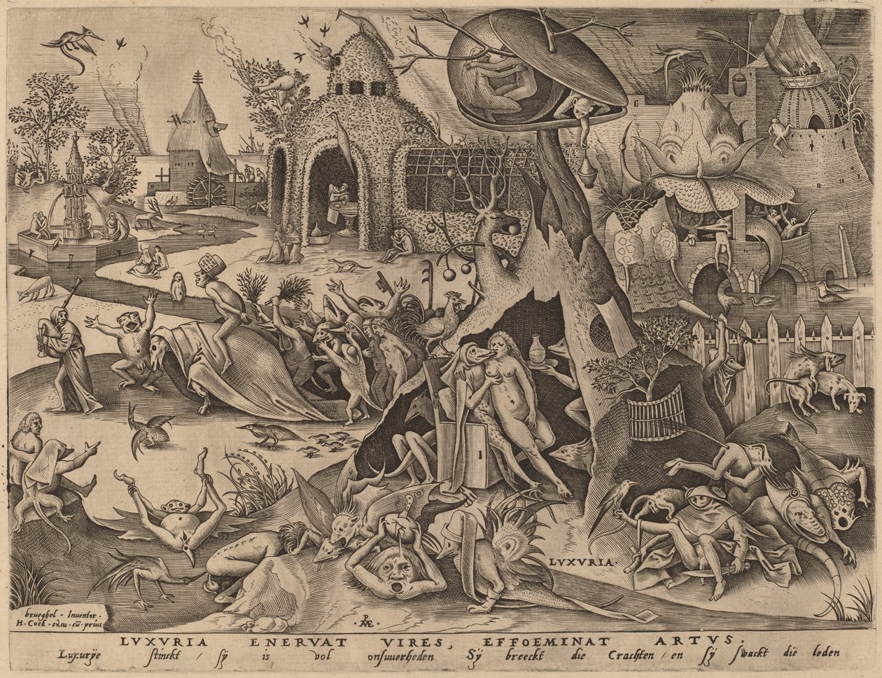 Begær af Pieter van der Heyden after Pieter Bruegel the Elder