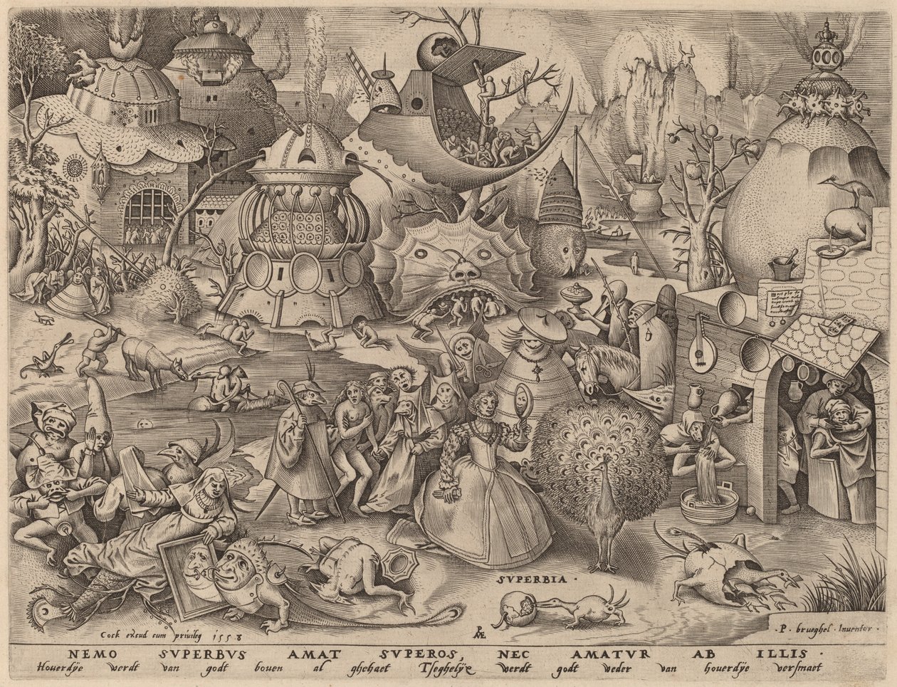 Stolthed af Pieter van der Heyden after Pieter Bruegel the Elder