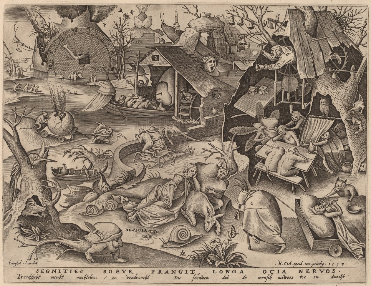 Dovendyr af Pieter van der Heyden after Pieter Bruegel the Elder