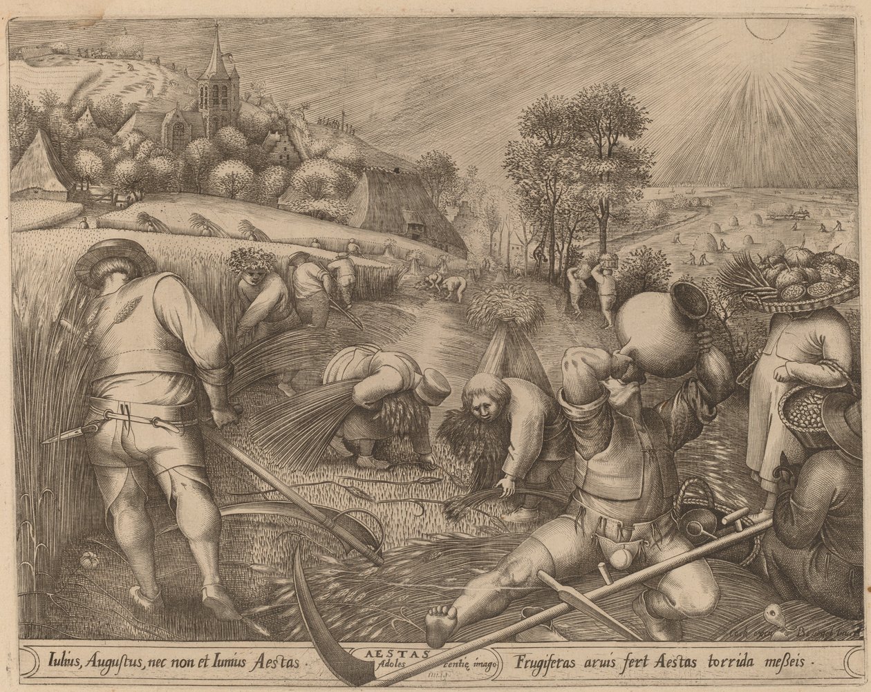 Sommer af Pieter van der Heyden after Pieter Bruegel the Elder
