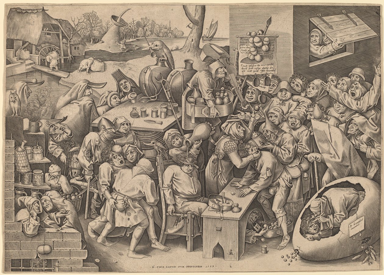 Heksen fra Malleghem af Pieter van der Heyden after Pieter Bruegel the Elder