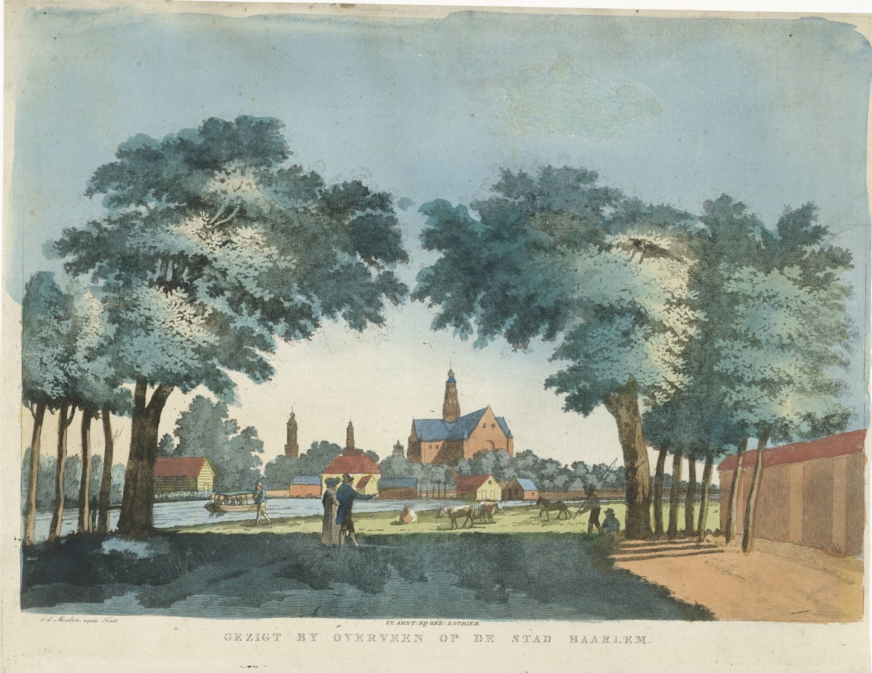 Udsigt over Haarlem fra Overveen Udsigt fra Overveen på byen Haarlem (titel på objekt) af Pieter van der Meulen