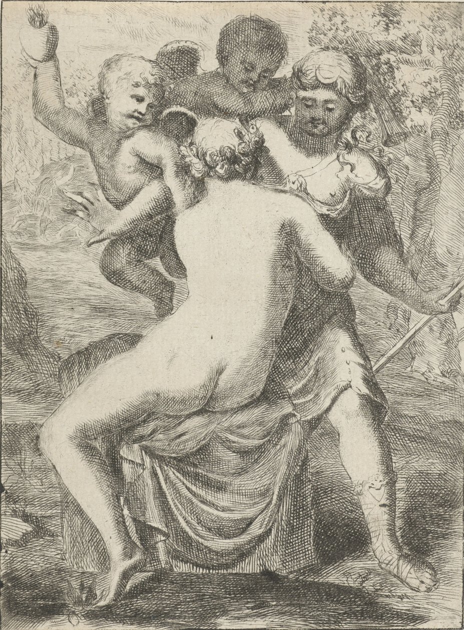 Jupiter forfører Callisto af Pieter van der Plas (II)