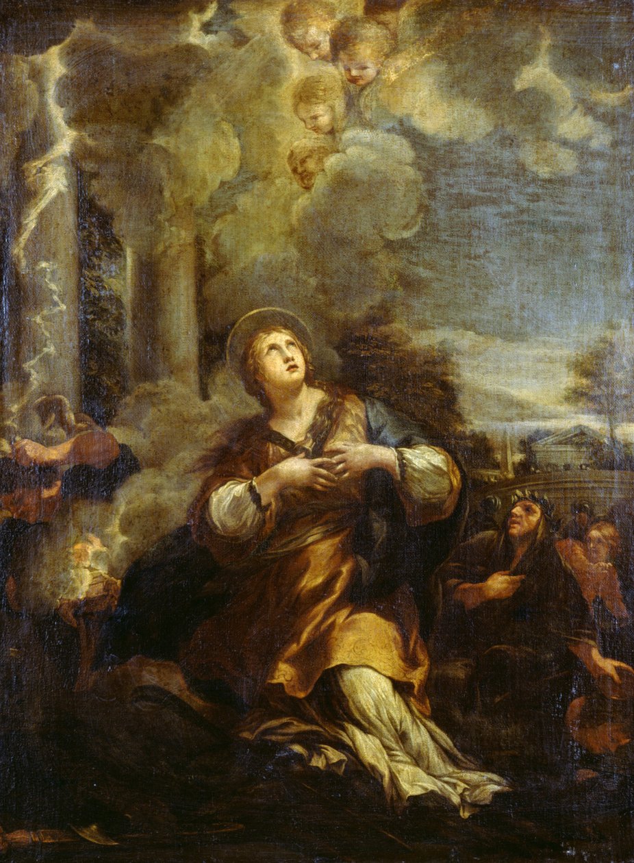 St. Martina kalder Lightning on the Idols ned af Pietro da Cortona