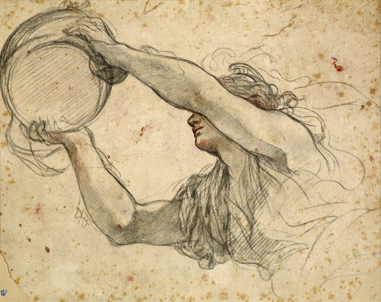 Kvinde, der holder den pavelige tiara af Pietro da Cortona