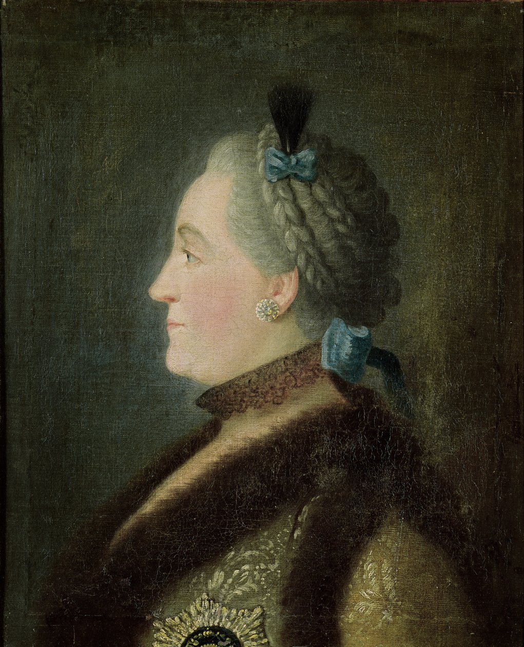 Portræt af Katarina II (1729-1796) af Rusland, efter et maleri af Dimitri Gregorievich Levitsky (1735-1822) af Pietro Antonio Rotari