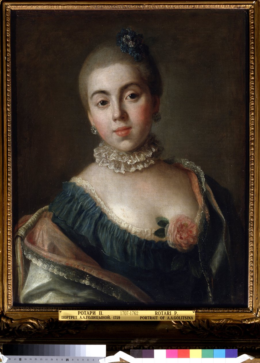 Portræt af prinsesse Ekaterina Golitsyna, 1759 af Pietro Antonio Rotari