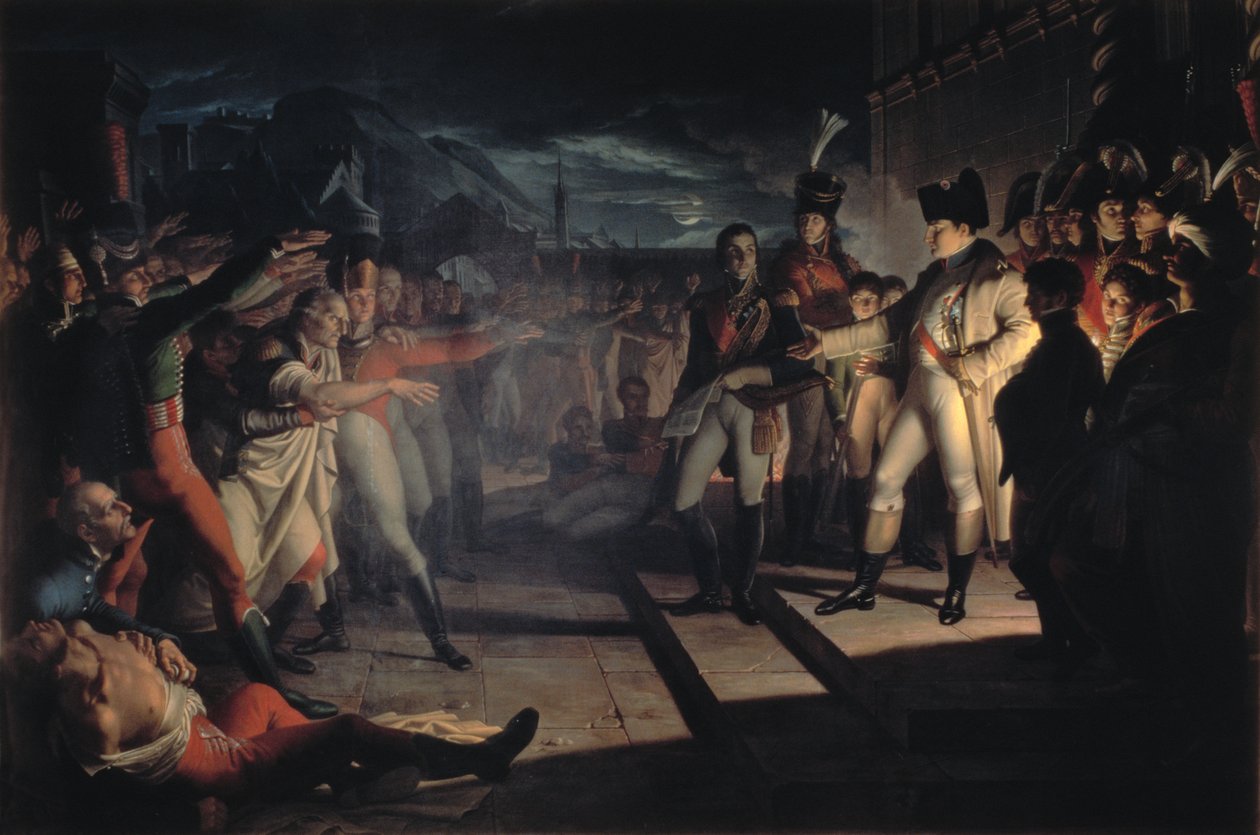 Sassoni-eden til Napoleon Bonaparte (1769-1821) efter slaget ved Jena-Auerstadt, 14. oktober 1806, 1820 (se også 187778) af Pietro Benvenuti
