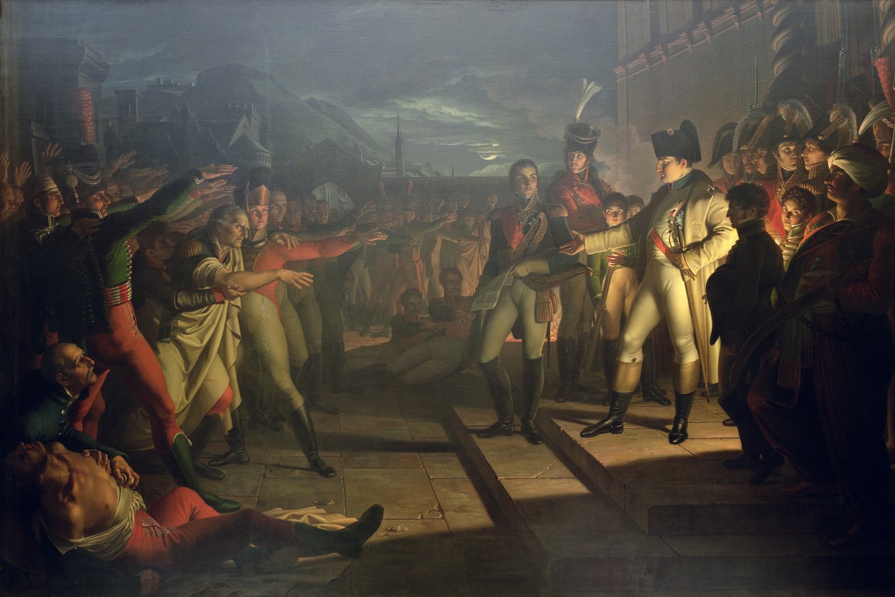 Sassoni-eden til Napoleon Bonaparte (1769-1821) efter slaget ved Jena-Auerstadt, 14. oktober 1806, 1820 (se også 80249)d af Pietro Benvenuti