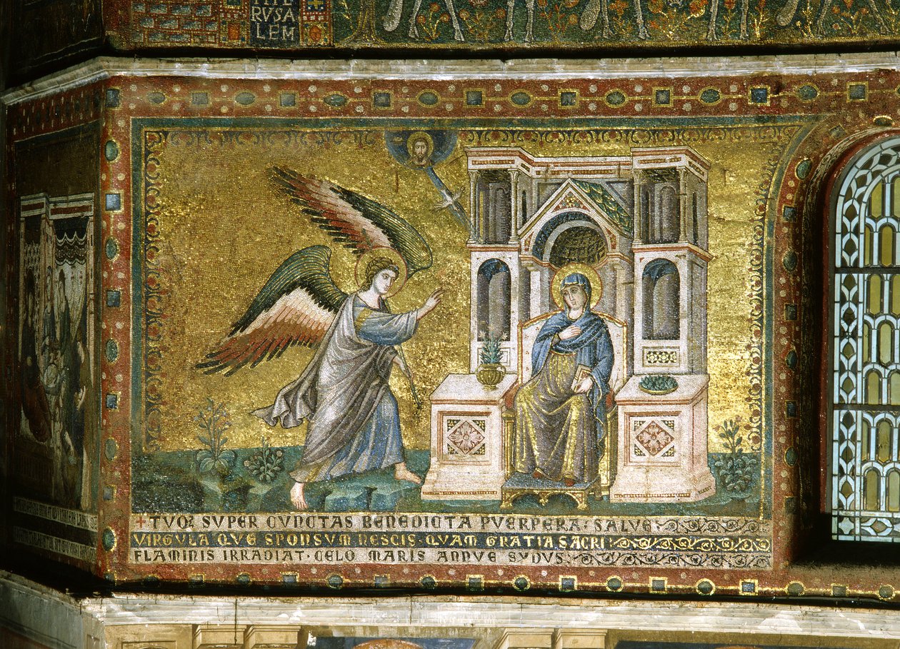 Bebudelsen, ca.1291 (mosaik) af Pietro Cavallini