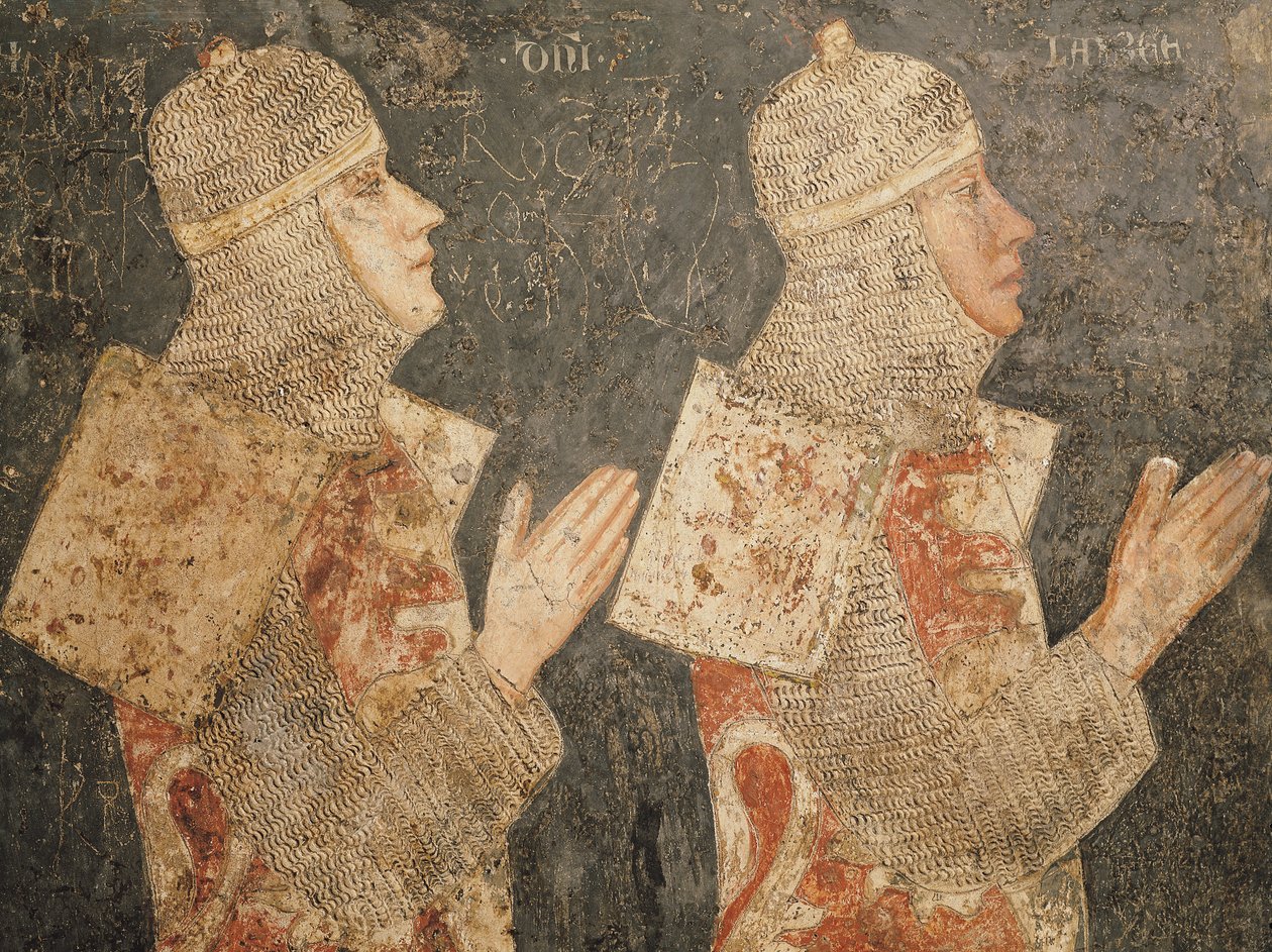 To korsfarere af Minutolo-familien, fra Cappella Minutolo af Pietro Cavallini