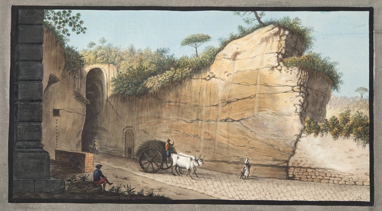 Indgangen til Grotta of Pausilipo, plade XVI, fra 