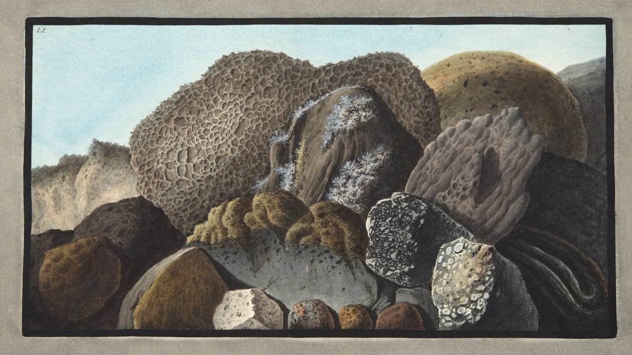 Lava-, Scoria- og Pimpsten fra Mount Vesuvius, Plade LI, fra 